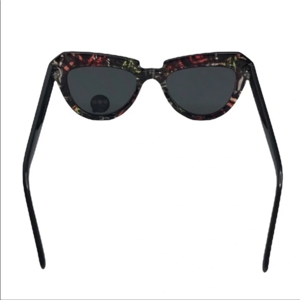 KOMONO Stella Sunglasses NEW with case Fern Red Green Floral
